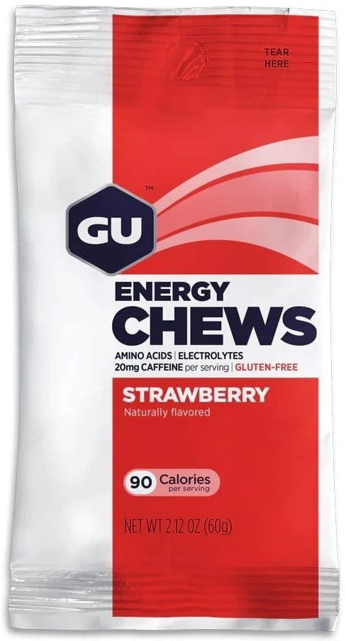 Gels énergétiques GU Energy Chews 60 g Strawberry