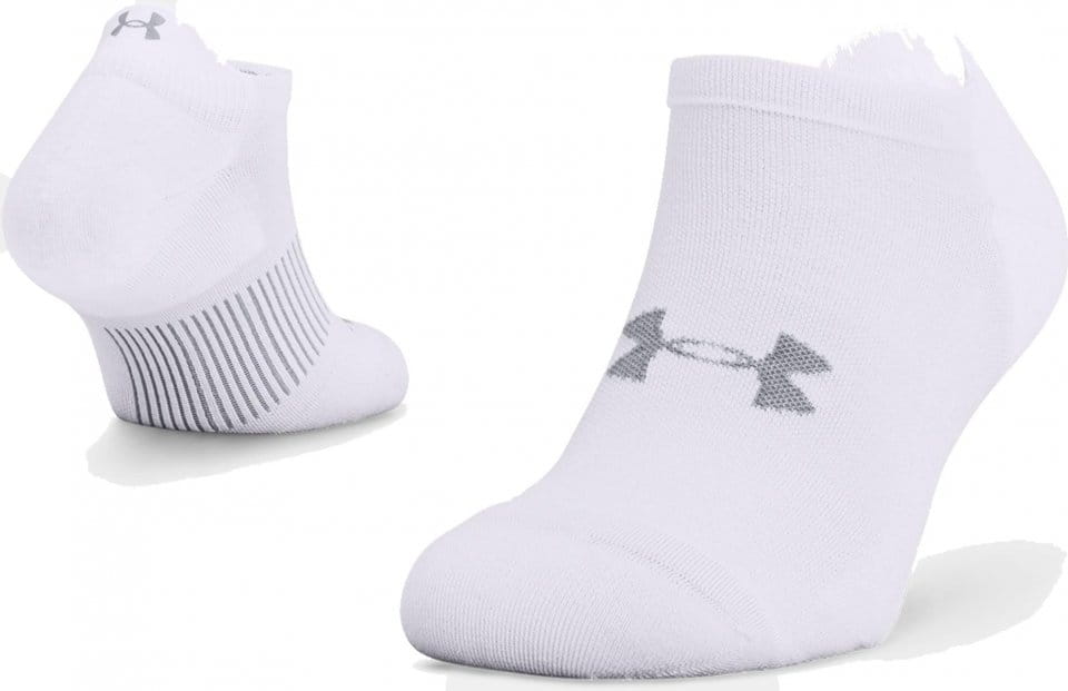 Chaussettes Under Armour UA ArmourDry Run No Show-WHT