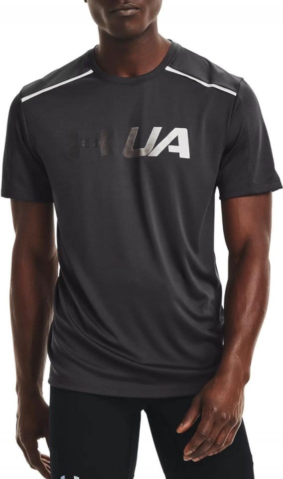 Tee-shirt Under Armour UA RUN Graphic Print Fill SS-GRY