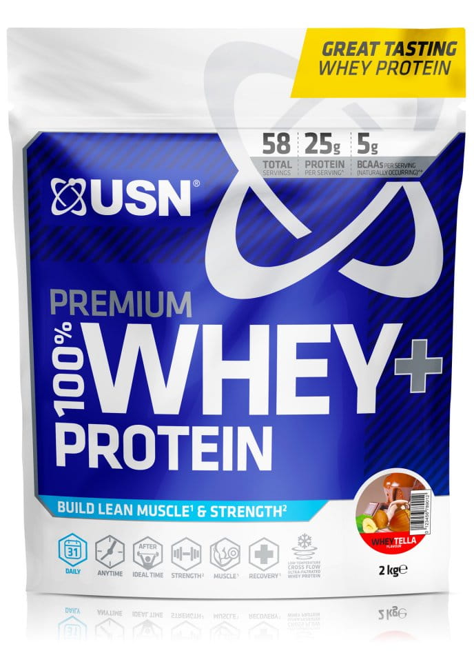 Poudre de protéine de lactosérum USN 100% Premium wheytella 2kg