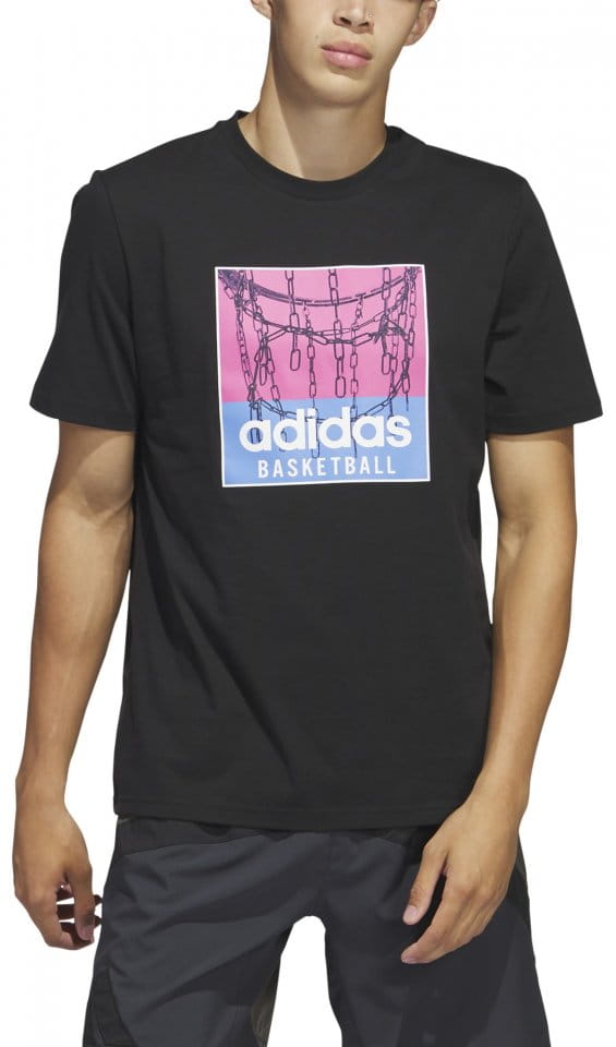 Tee-shirt adidas CHAIN NET G T BLACK