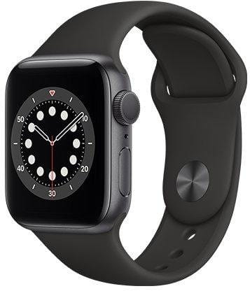 Montre Apple Watch S6 GPS, 40mm Space Gray Aluminium Case with Black Sport Band - Regular