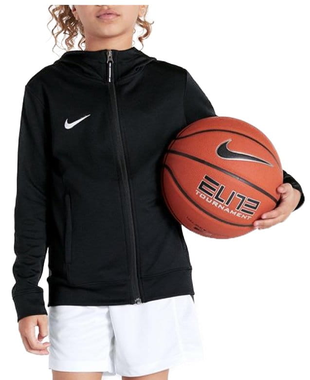 Sweatshirt à capuche Nike YOUTH S TEAM BASKETBALL HOODIE FULL ZIP -BLACK -  Top4Running.fr