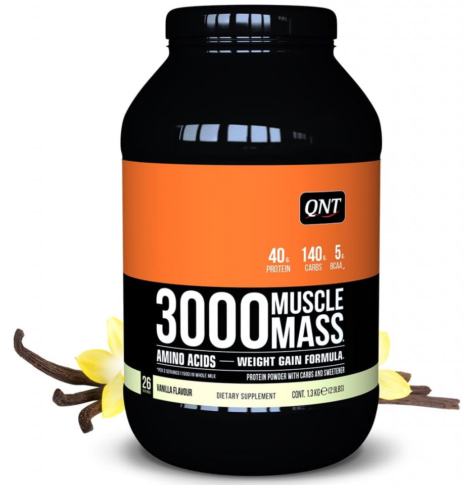 Poudres de protéines QNT 3000 Muscle Mass Vanila- 1,3 kg